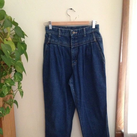 Vintage Lee High Waist Mom Jeans Pleated - Picture 2 of 5